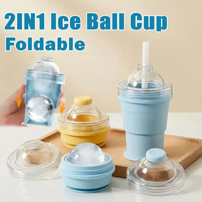 2-in-1 Ice Ball Water Bottle & Mold
