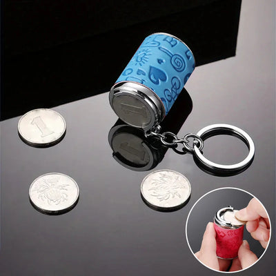 Metal Coin Holder Keychain