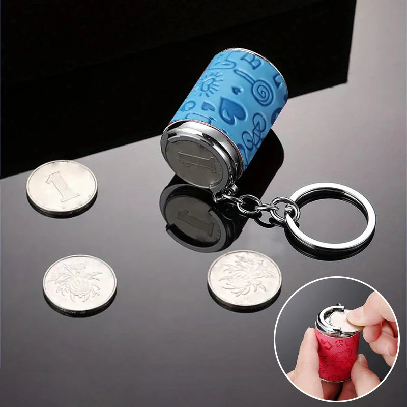 Metal Coin Holder Keychain