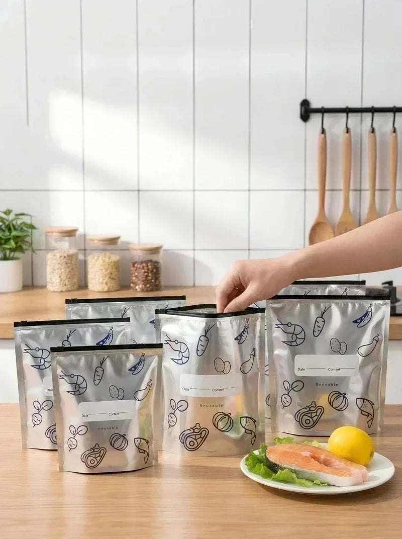 Reusable Aluminum Foil Food Storage Bags