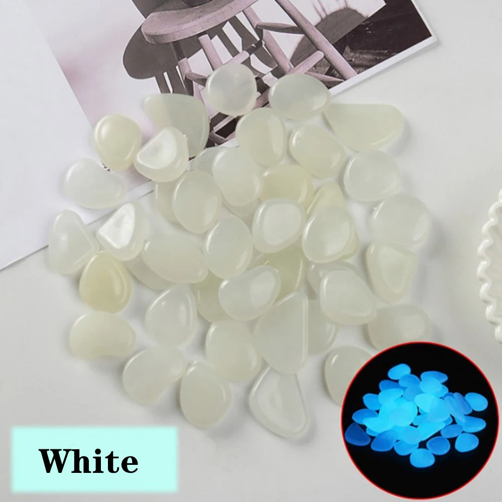 100Pcs Luminous Stones for Garden Path & Walkways