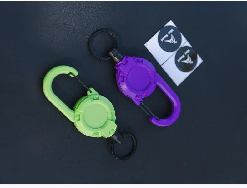 Retractable Steel Keychain