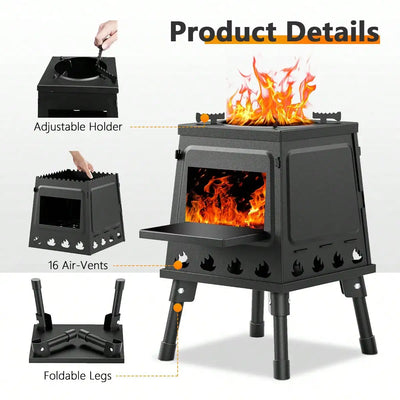 Portable Wood Burning Camping Stove