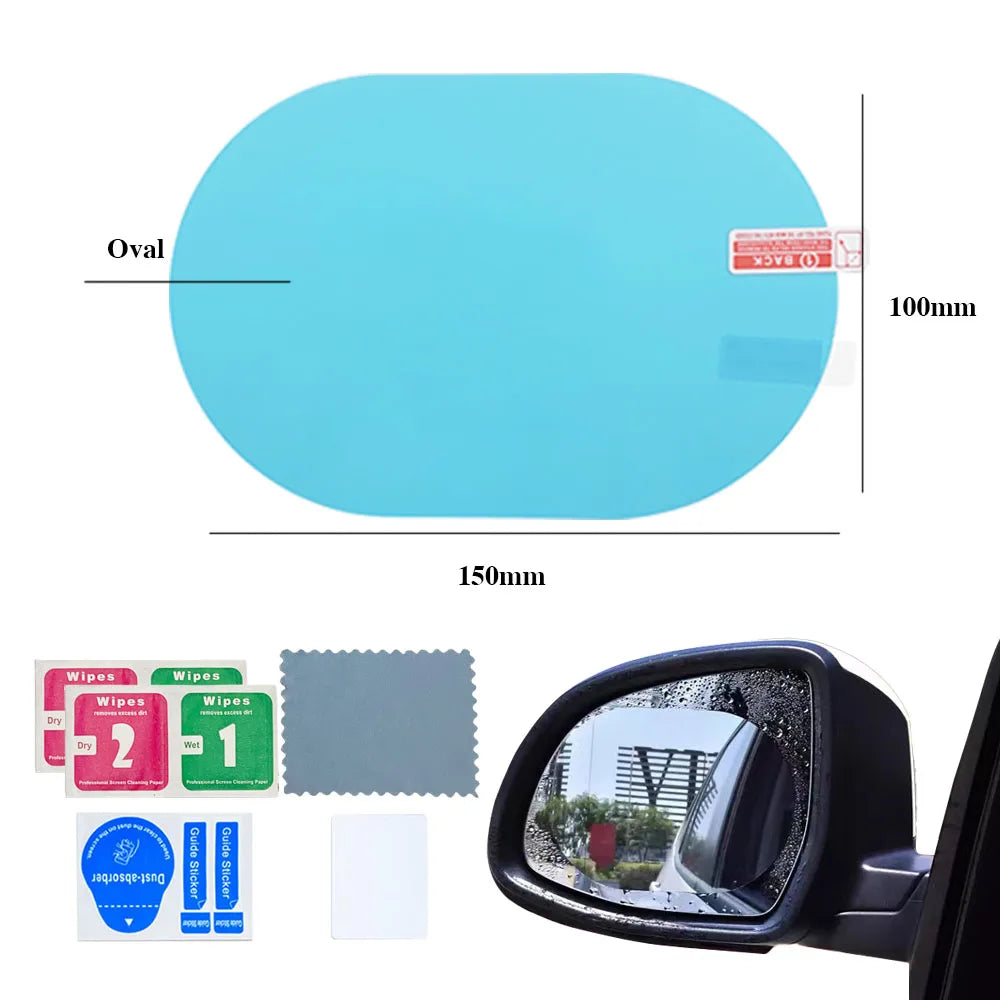 Anti-Fog Waterproof Rearview Mirror Film Kit