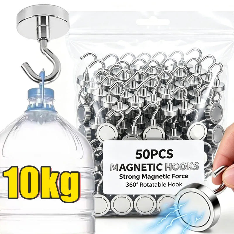 Heavy-Duty Rare Earth Neodymium Magnetic Hooks