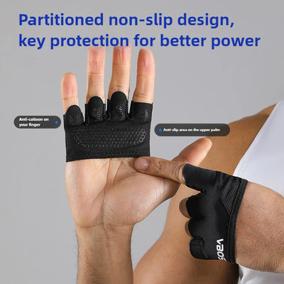 Four-Finger Non-Slip Fitness & Pilates Gloves