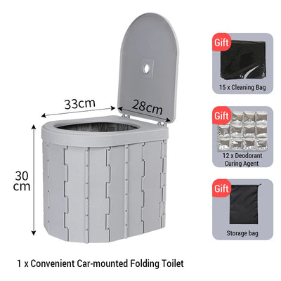 Portable Folding Camping & Car Toilet
