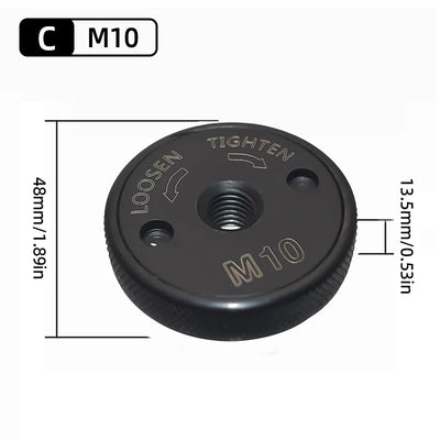 Quick-Lock Angle Grinder Nut for M10/M14 Grinders