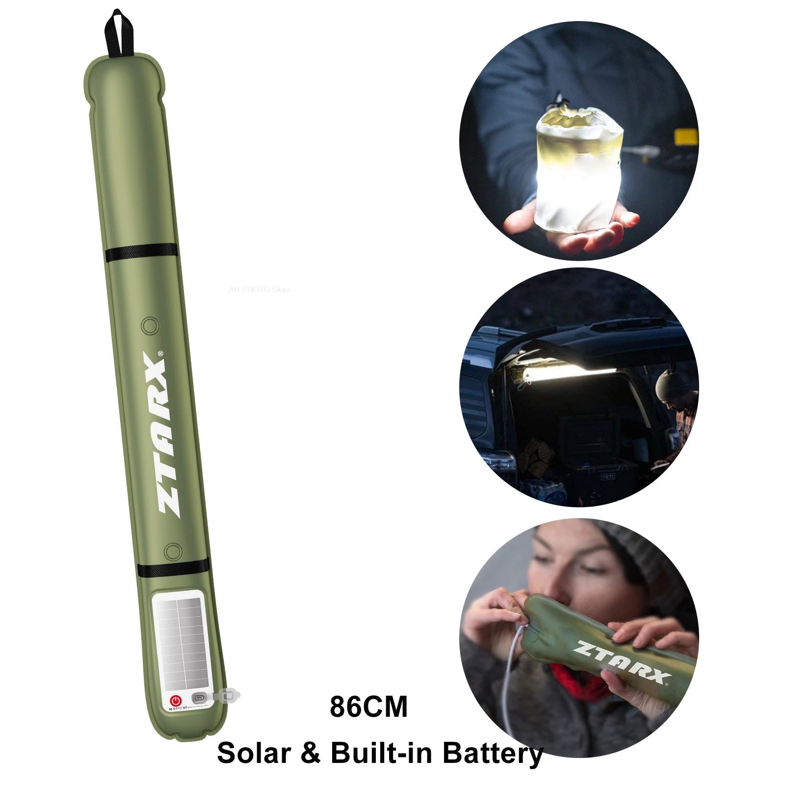 Solar LED Tube Camping Light