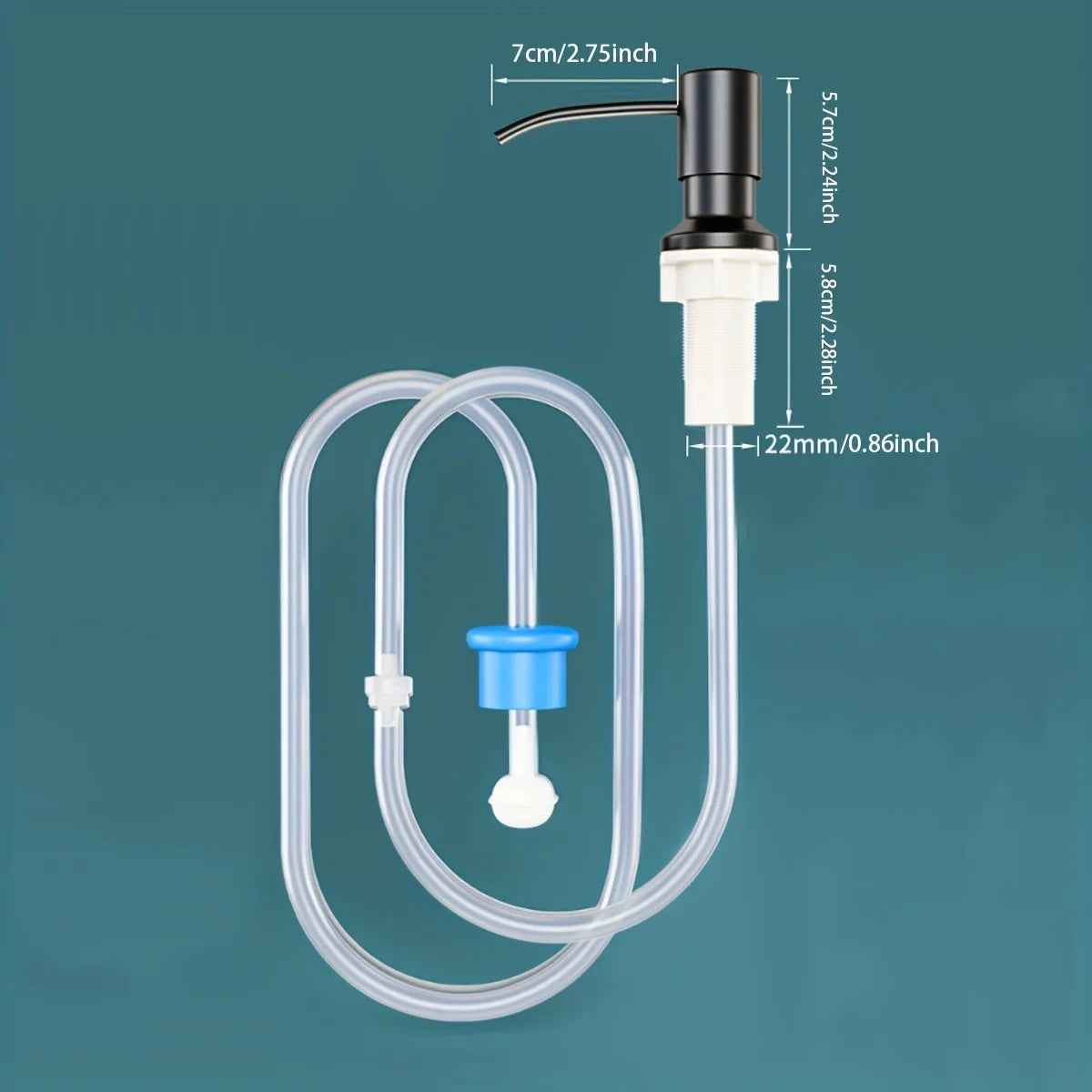 Built-In Kitchen Sink Soap Dispenser with Extension Tube