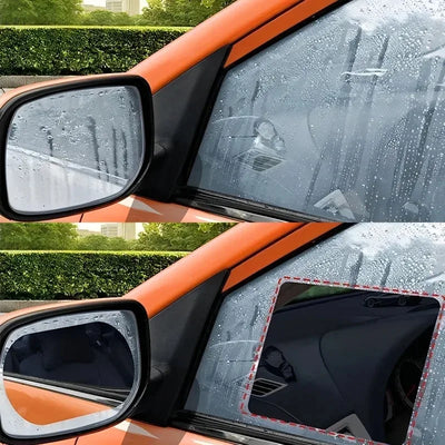 Película protectora antivaho y antilluvia para espejos de coche