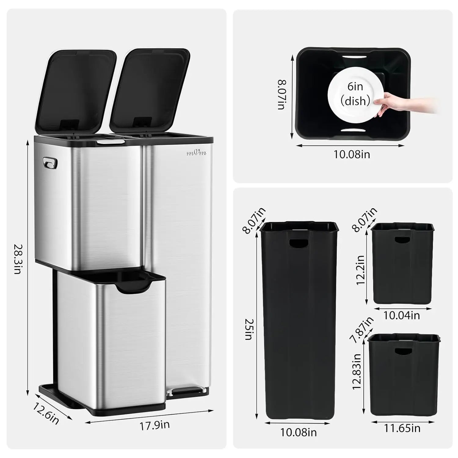 mVm 60L Sorting Trash Can