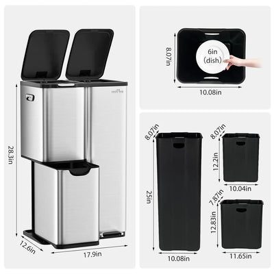 mVm 60L Sorting Trash Can