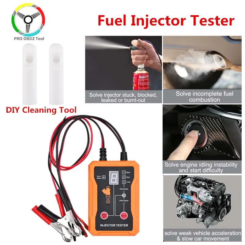 Upgraded Dual-Channel Fuel Injector Tester & Cleaner Tool (8 Pulse Modes)