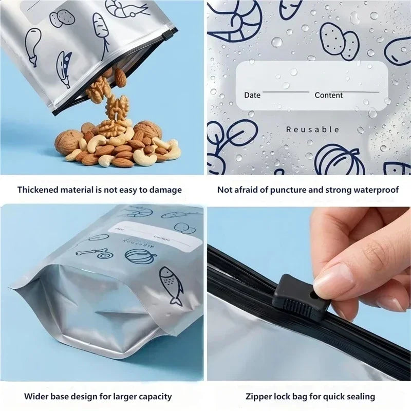 Reusable Aluminum Foil Food Storage Bags