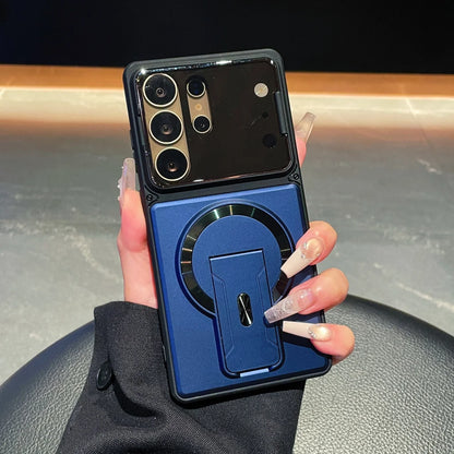 Camera Lens Cap & Magnetic Holder Phone Case for Samsung Galaxy Series