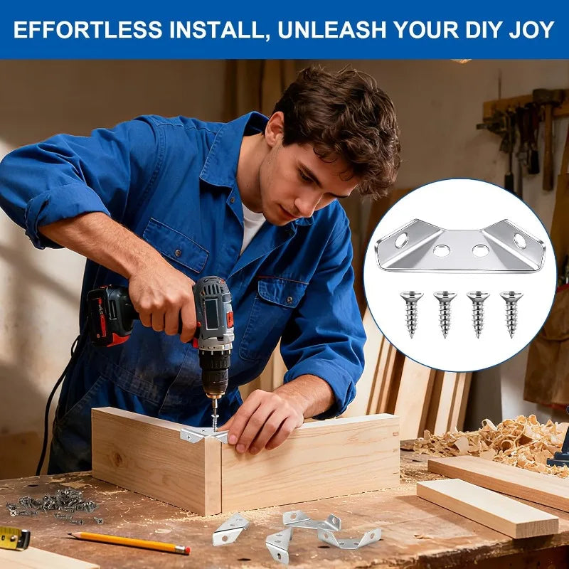 90° Corner Brackets with Screws