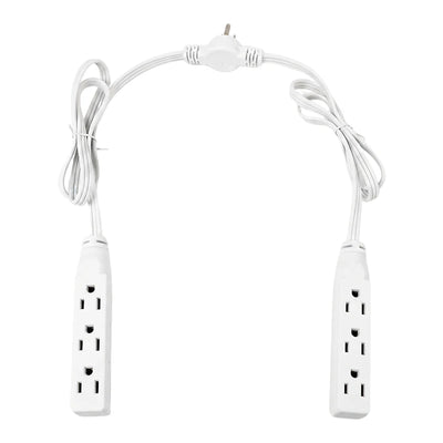 Twin Extension Cord Power Strip with Flat Plug (ETL Certified)