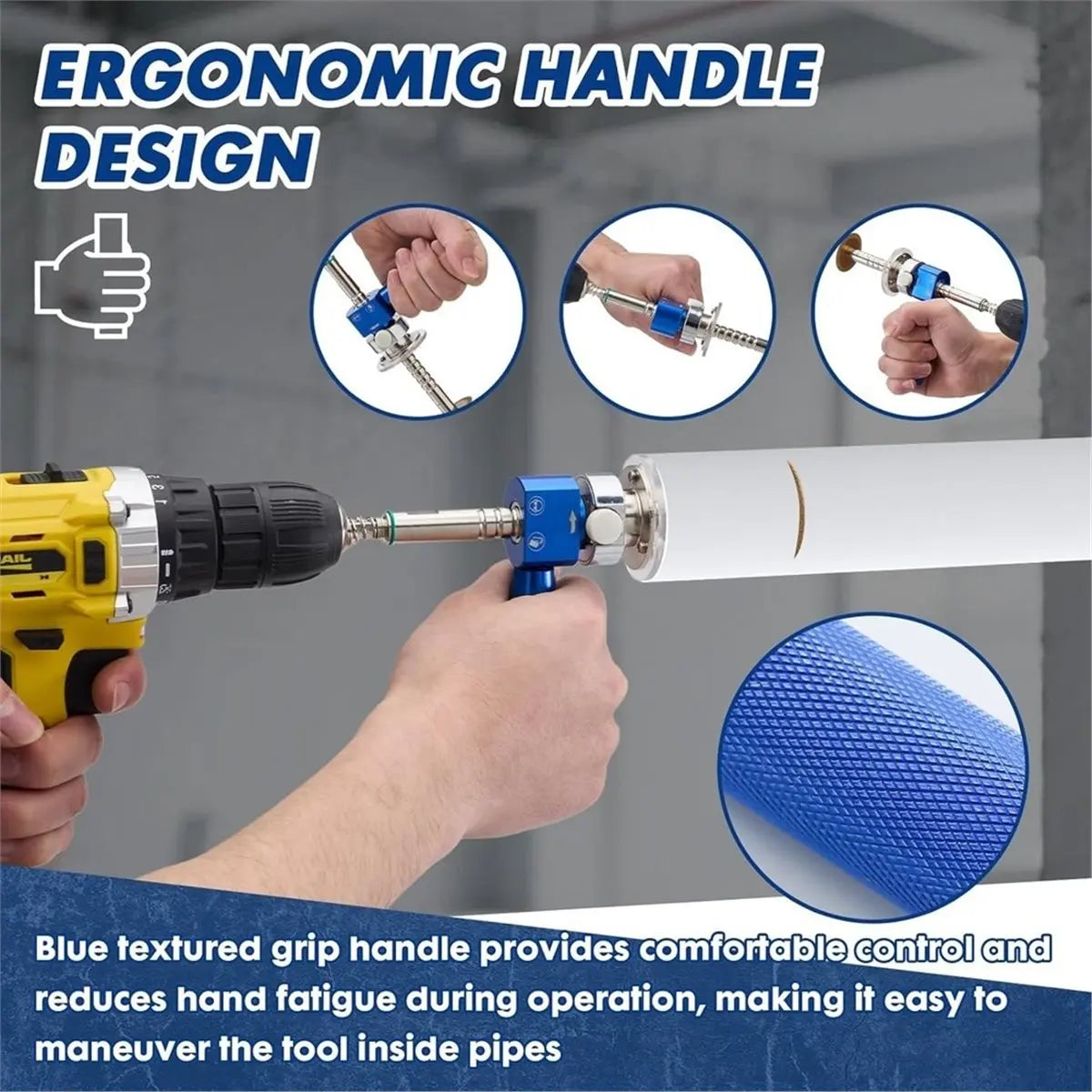 Internal Pipe Cutter Tool for PVC Pipe with Adjustable Depth Gauge