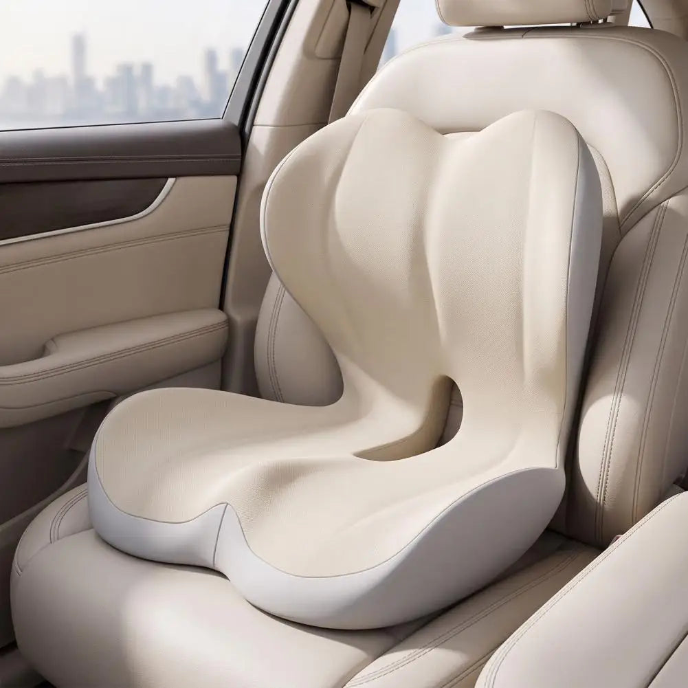 Ergonomic Memory Foam Seat Cushion with Lumbar Support