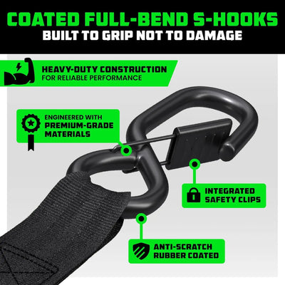 Retractable Ratchet Straps (4-Pack) - USA shipping only