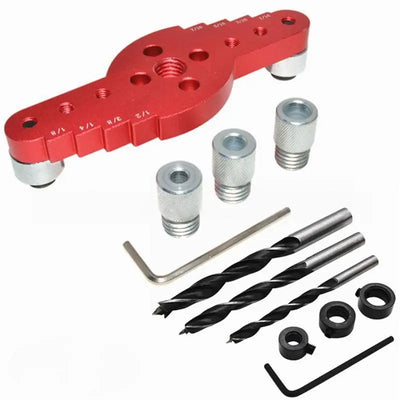 Woodworking Center Hole Locator Drill Jig Kit