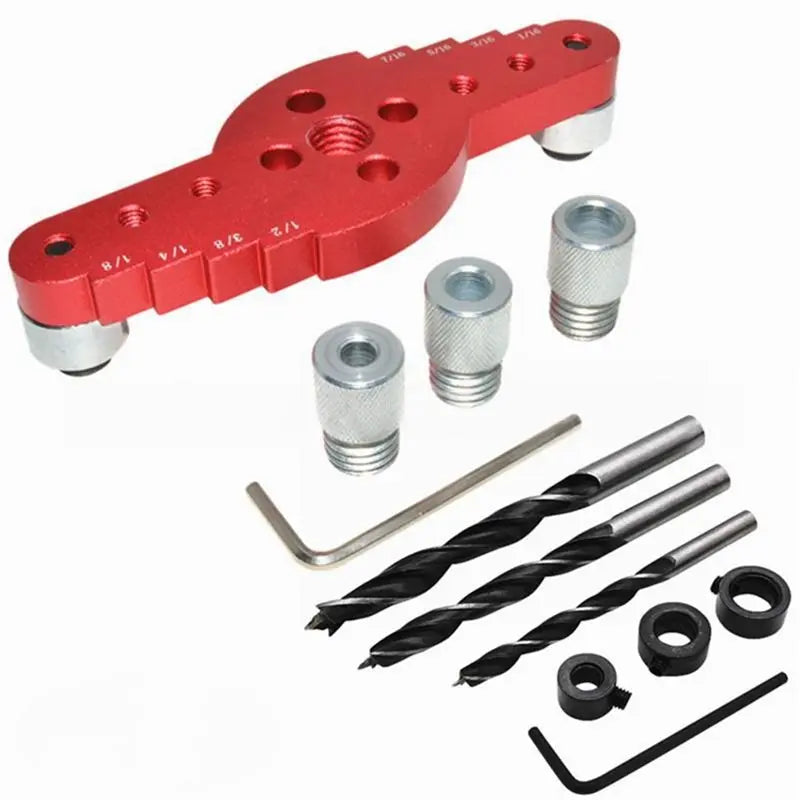 Woodworking Center Hole Locator Drill Jig Kit