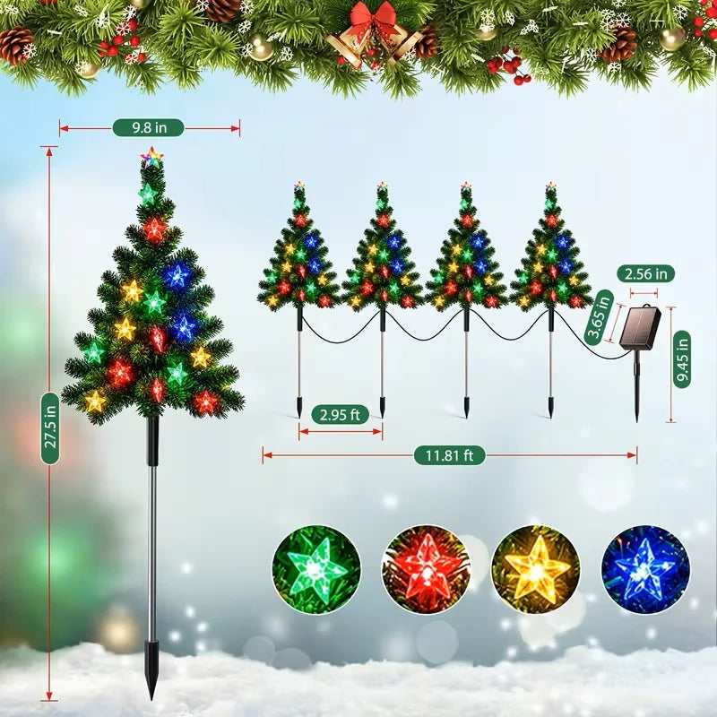Solar Christmas Tree Lights – Color Changing