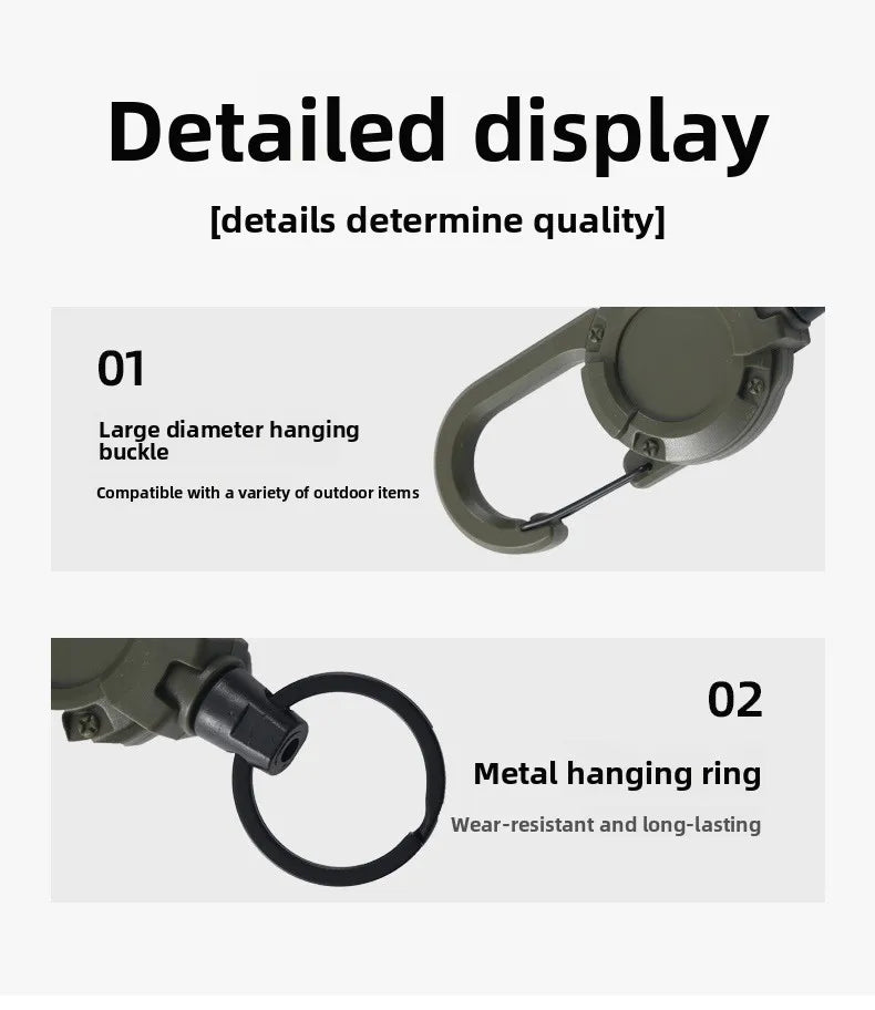 Retractable Steel Keychain