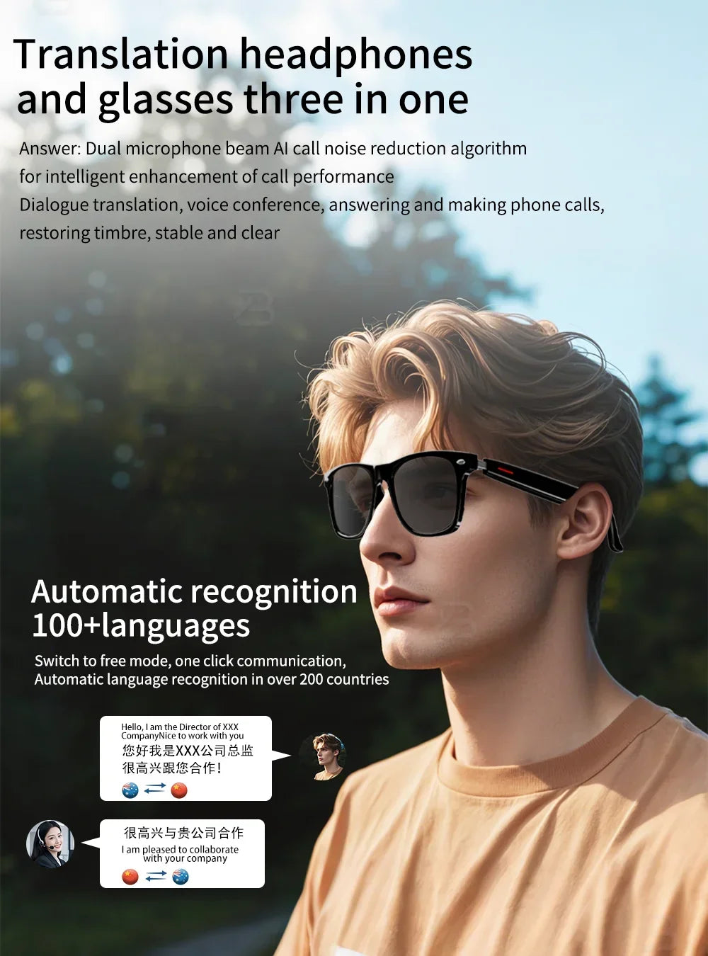 AI Smart Translation Glasses