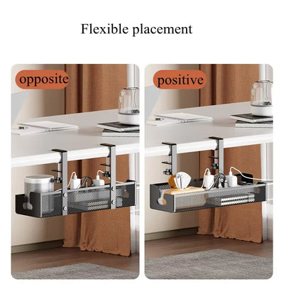 No-Drill Under Desk Cable Management Tray