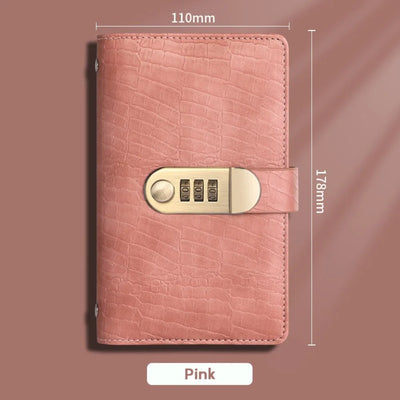 PU Leather 100 Envelope Money Saving Challenge Binder with Combination Lock