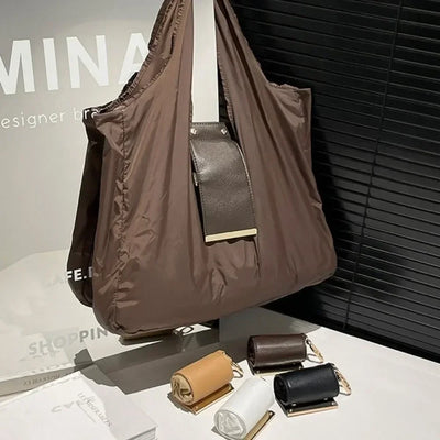 Foldable Reusable Shopping Tote Bag with Keychain