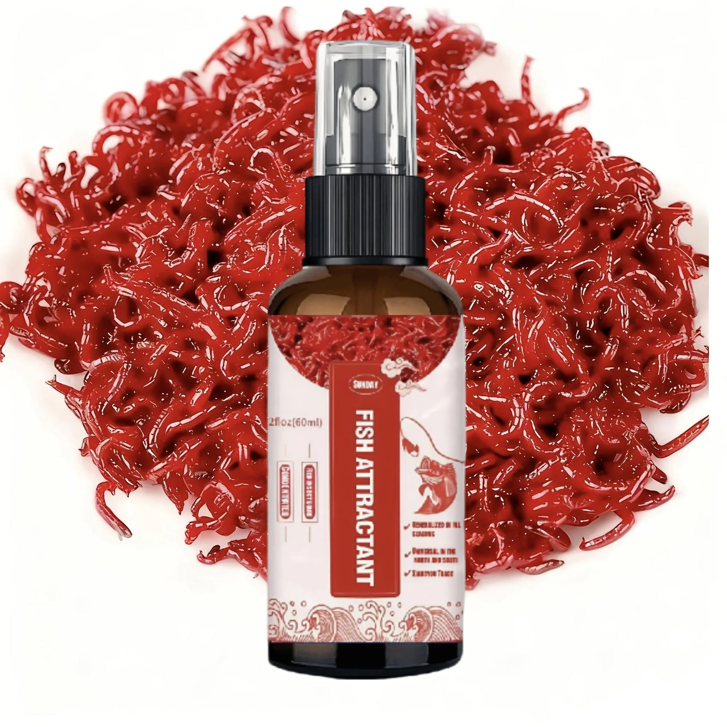 Red Worm Fishing Attractant Spray