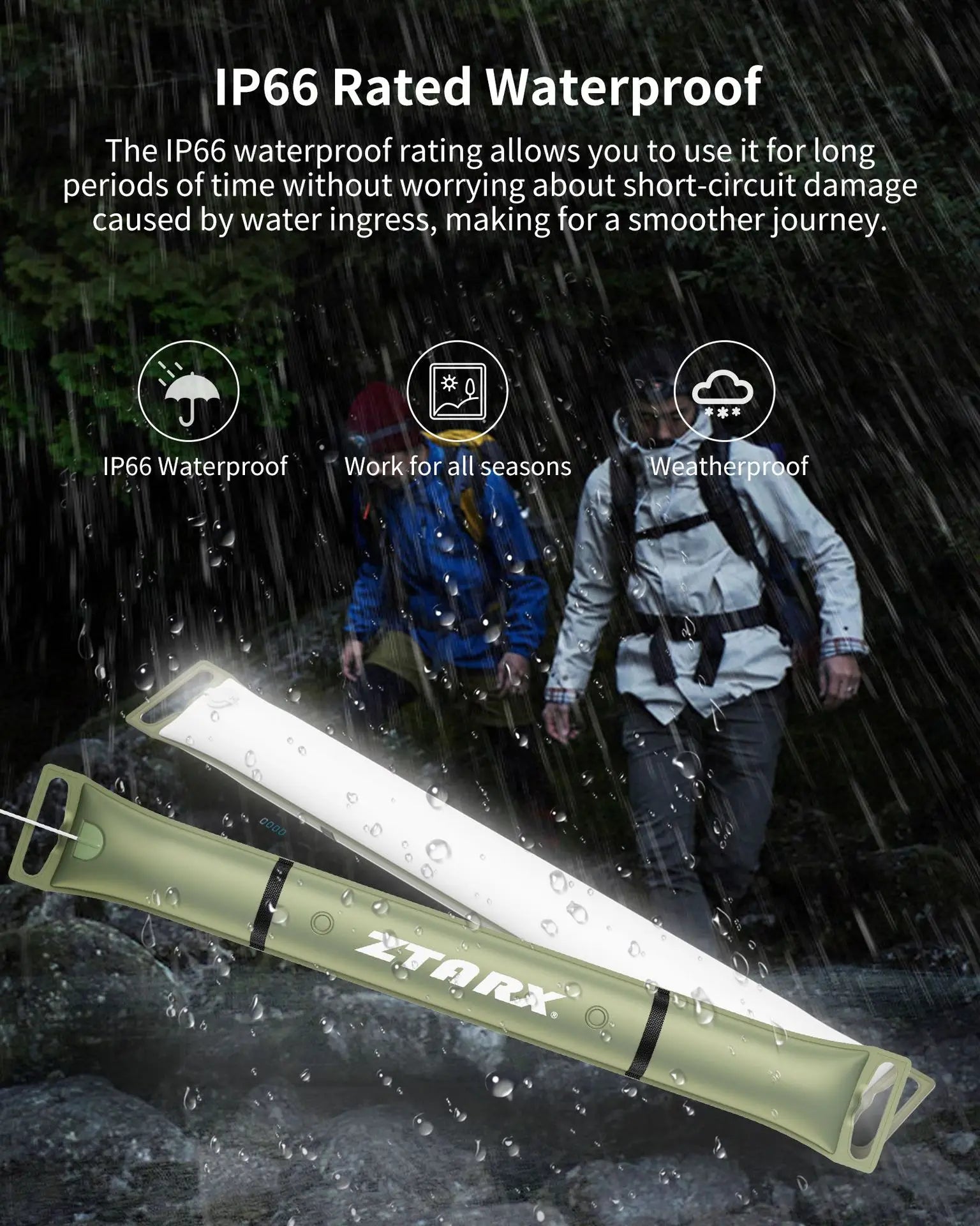 Solar LED Tube Camping Light