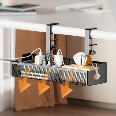 No-Drill Under Desk Cable Management Tray