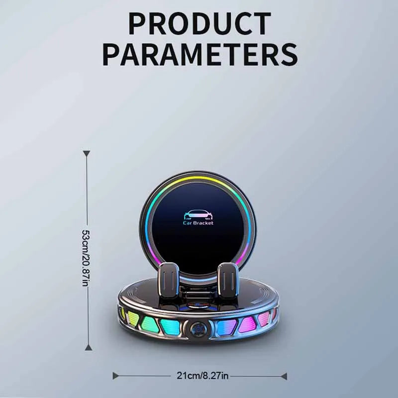 15W Auto-Clamping Wireless Car Charger with RGB Lights