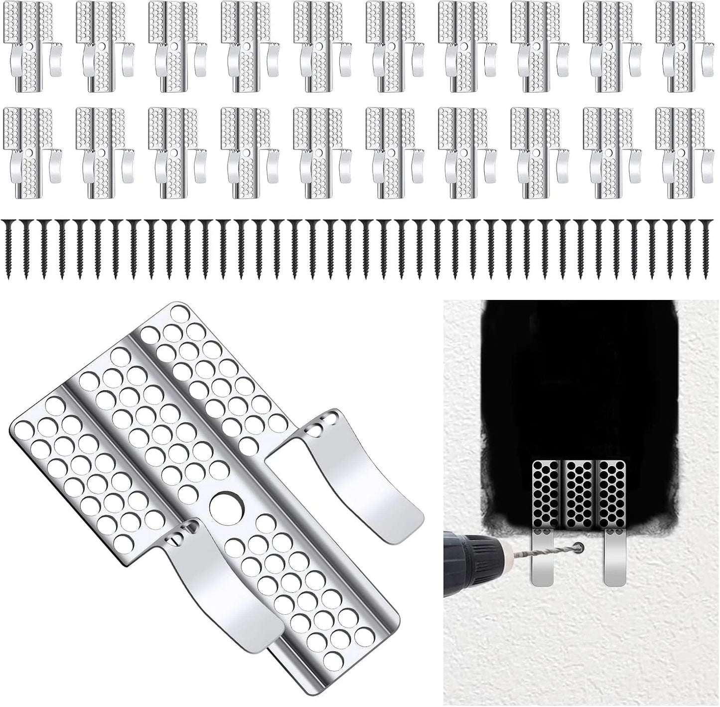 20 Pack Drywall Repair Clips