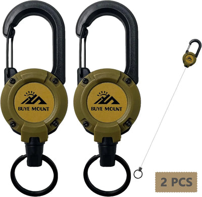 2-Pack Heavy-Duty Retractable Tactical Keychain