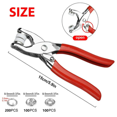 400PCS Snap Button Kit with Pliers