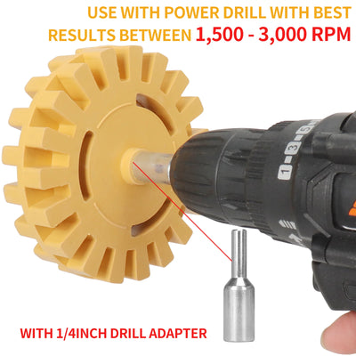 Rubber Eraser Wheel Decal Remover Tool