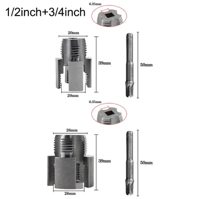 2 Pack PVC Pipe Threader 1/2 and 3/4