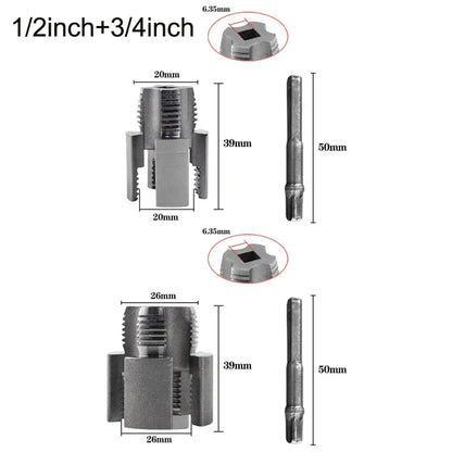 2 Pack PVC Pipe Threader 1/2 and 3/4