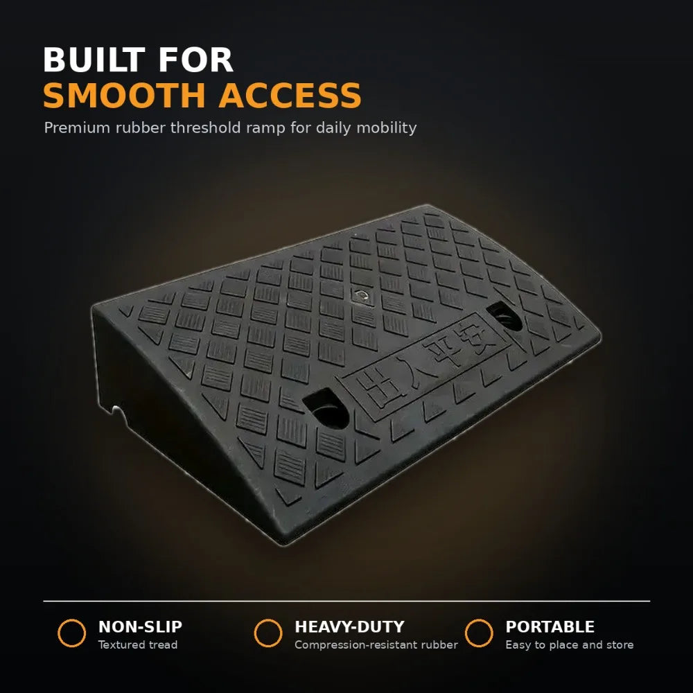 Heavy-Duty Portable Rubber Curb & Threshold Ramp