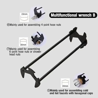 Multifunctional Bathroom Wrench (2 Pack)
