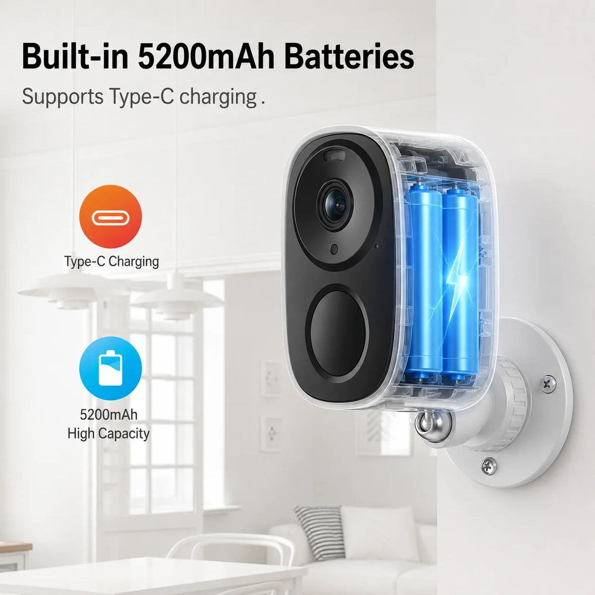 5MP Wireless Magnetic Security Camera