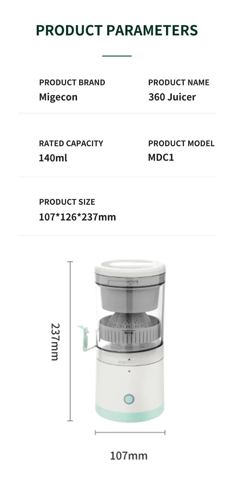 Portable Electric Juicer USB