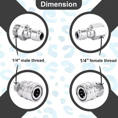 1/4" Pressure Washer Quick Connect Adapter Set