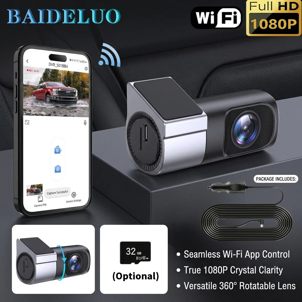 Mini WiFi Dash Cam with Night Vision