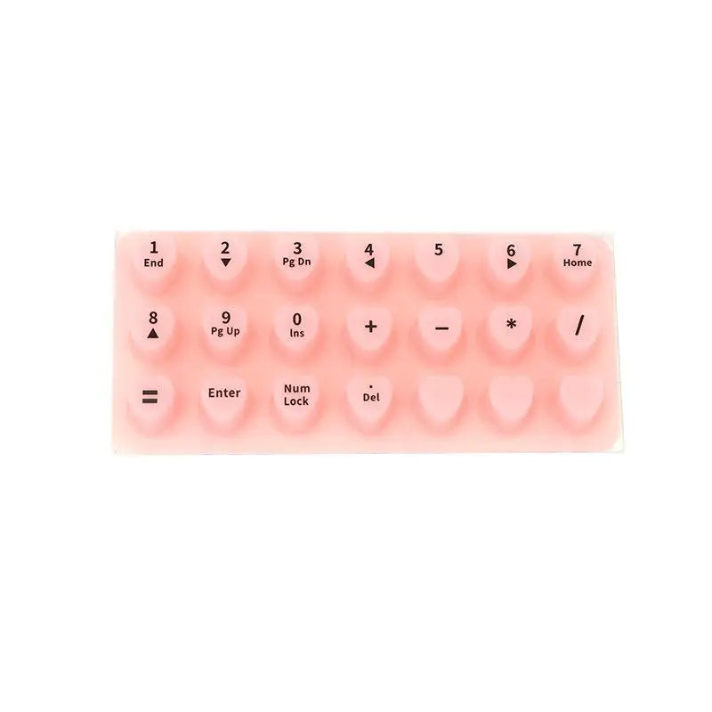 70-Piece Raised Silicone Keyboard Stickers for Long Nails
